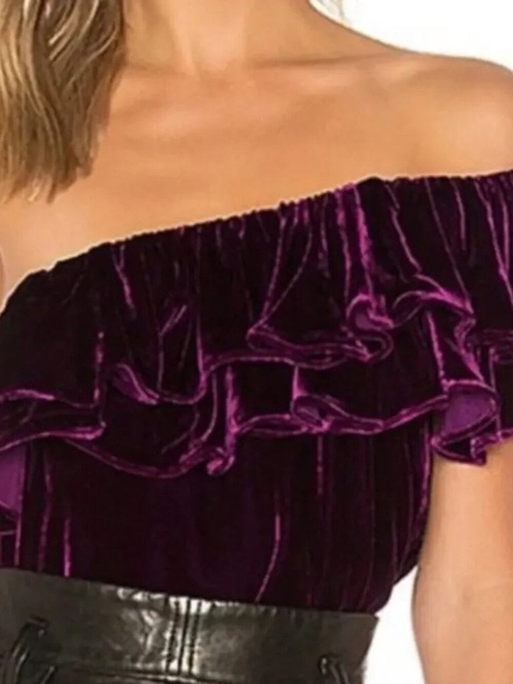 LoveShackFancy Velvet Tanya Top NWT